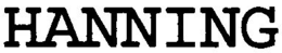 HANNING trademark