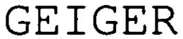 GEIGER trademark