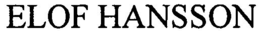 ELOF HANSSON trademark