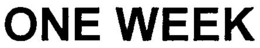 ONE WEEK trademark