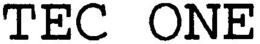 TEC ONE trademark