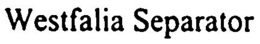 WESTFALIA SEPARATOR trademark