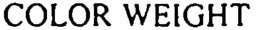 COLOR WEIGHT trademark
