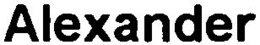 ALEXANDER trademark