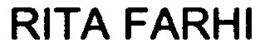 RITA FARHI trademark