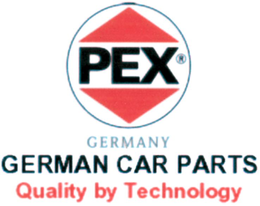 PEX GERMANY GERMAN CAR PARTS QUALITY BY TECHNOLOGY trademark