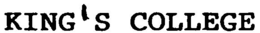 KING'S COLLEGE trademark