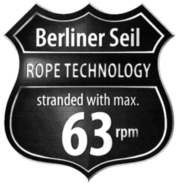 BERLINER SEIL ROPE TECHNOLOGY STRANDED WITH MAX. 63 RPM trademark