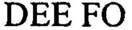 DEE FO trademark