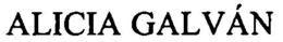 ALICIA GALVÁN trademark