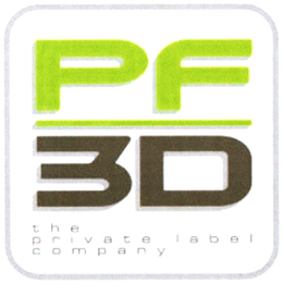 PF 3D THE PRIVATE LABEL COMPANY trademark
