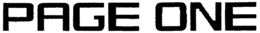 PAGE ONE trademark