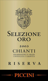 SELEZIONE ORO 2003 CHIANTI RISERVA DENOMINAZIONE DI ORIGINE CONTROLLATA E GARANTITA PICCINI trademark