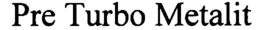 PRE TURBO METALIT trademark
