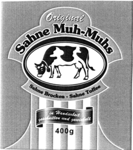 ORIGINAL SAHNE MUH-MUHS SAHNE BROCKEN · SAHNE TOFFEE 400 G trademark