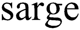 SARGE trademark