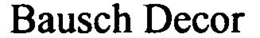 BAUSCH DECOR trademark