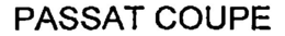 PASSAT COUPE trademark