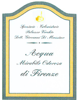 SPEZIERIE - ERBORISTERIE PALAZZO VECCHIO DOTT. GIOVANNI DI MASSIMO ACQUA MIRABILE ODOROSA DI FIRENZE trademark