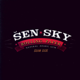 SEN*SKY ROLLING PAPER NATURAL ARABIC GUM SLIM SIZE trademark