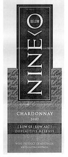 NINE BELOW O CHARDONNAY trademark