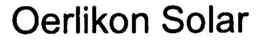 OERLIKON SOLAR trademark
