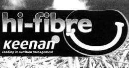 HI-FIBRE KEENAN LEADING IN NUTRITION MANAGEMENT trademark