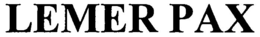 LEMER PAX trademark