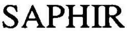 SAPHIR trademark
