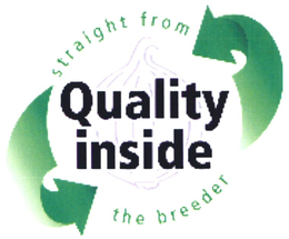 QUALITY INSIDE STRAIGHT FROM THE BREEDER trademark