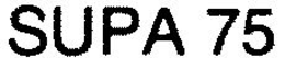 SUPA 75 trademark