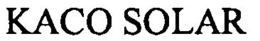 KACO SOLAR trademark