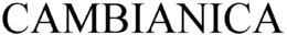 CAMBIANICA trademark