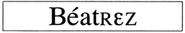 BÉATREZ trademark