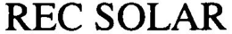 REC SOLAR trademark
