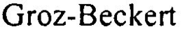 GROZ-BECKERT trademark