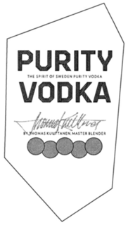PURITY VODKA BY THOMAS KUUTTANEN, MASTER BLENDER trademark