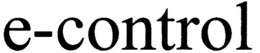 E-CONTROL trademark