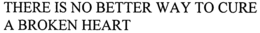THERE IS NO BETTER WAY TO CURE A BROKEN HEART trademark