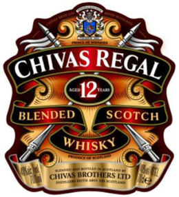 CHIVAS REGAL BLENDED SCOTCH WHISKY AGED12 YEARS PRODUCE OF SCOTLAND BLENDED AND BOTTLED IN SCOTLAND BY CHIVAS BROTHERS LTD trademark