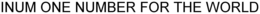 INUM ONE NUMBER FOR THE WORLD trademark