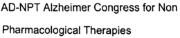 AD-NPT ALZHEIMER CONGRESS FOR NON PHARMACOLOGICAL THERAPIES trademark