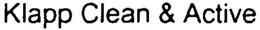 KLAPP CLEAN & ACTIVE trademark