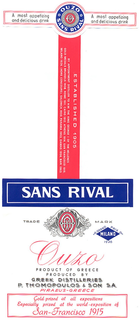 OUZO SANS RIVAL trademark