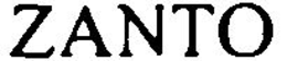ZANTO trademark