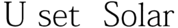 U SET SOLAR trademark