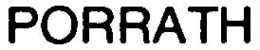 PORRATH trademark