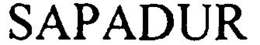 SAPADUR trademark