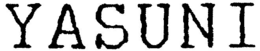 YASUNI trademark