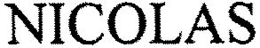 NICOLAS trademark
